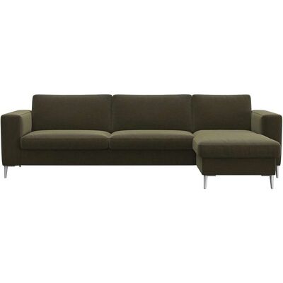 FLEXLUX Fiore L-Form Sofa - Samt, Moosgrün, 262cm FLEXLUX Fiore L-Form Sofa - Samt, Moosgrün, 262cm