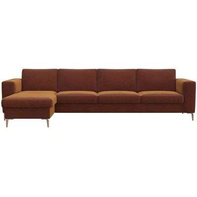 FLEXLUX Fiore Ecksofa - Skandinavisches Design, Samtstoff, Stauraum, 4 Sitze FLEXLUX Fiore Ecksofa - Skandinavisches Design, Samtstoff, Stauraum, 4 Sitze