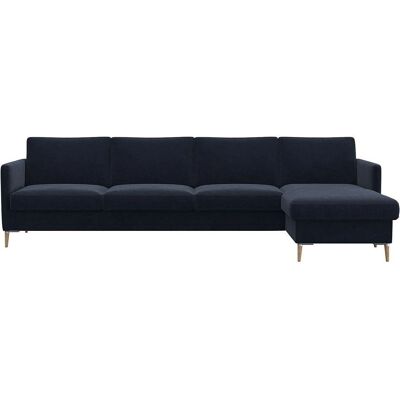 FLEXLUX Fiore L-Form Samtvelours Blau Ecksofa FLEXLUX Fiore L-Form Samtvelours Blau Ecksofa