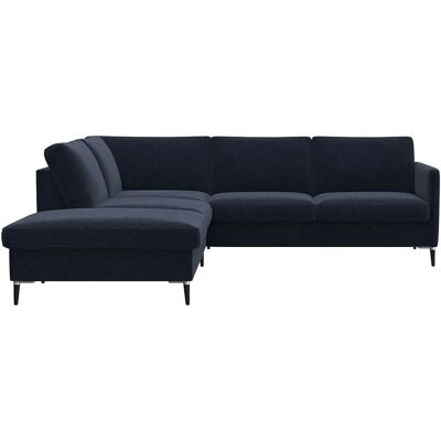 FLEXLUX Fiore L-Form Samtvelours Blau Sofa - Sofa Typ FLEXLUX Fiore L-Form Samtvelours Blau Sofa - Sofa Typ
