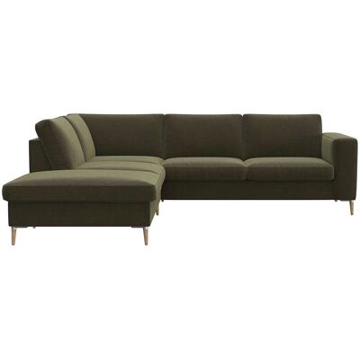 FLEXLUX Fiore Sofa Moosgrün - L-Form, Samt FLEXLUX Fiore Sofa Moosgrün - L-Form, Samt