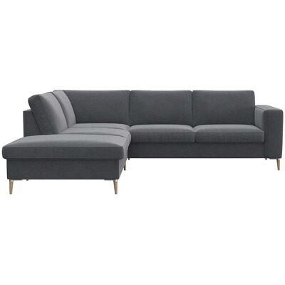 FLEXLUX Fiore Samtsofa L-Form, Grau, 5 Sitze FLEXLUX Fiore Samtsofa L-Form, Grau, 5 Sitze