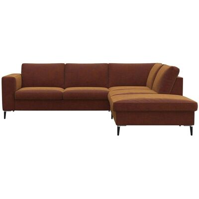 Flexlux Fiore Skandinavisches Sofa - Cognac Velours & Stauraum Flexlux Fiore Skandinavisches Sofa - Cognac Velours & Stauraum