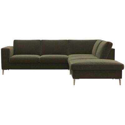 FLEXLUX Fiore L-Form Samtsofa Samtvelours Grün - Sofa FLEXLUX Fiore L-Form Samtsofa Samtvelours Grün - Sofa