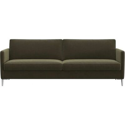 FLEXLUX Fiore 3-Sitzer Sofa Moosgrün Samtvel - Sofa FLEXLUX Fiore 3-Sitzer Sofa Moosgrün Samtvel - Sofa