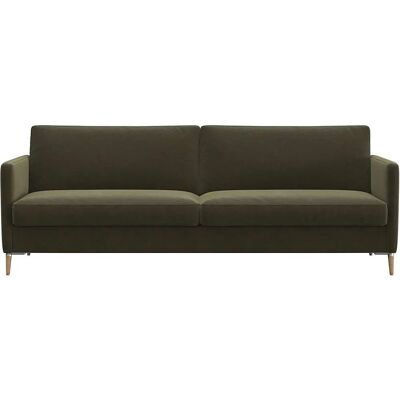 FLEXLUX Fiore Moosgrün 3-Sitzer Samtsofa - Sofa FLEXLUX Fiore Moosgrün 3-Sitzer Samtsofa - Sofa