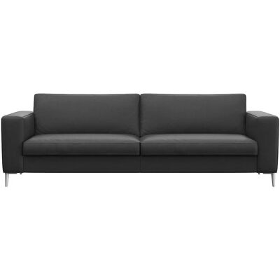 FLEXLUX Fiore 3-Sitzer Sofa - Skandinavisches Design, Leder, Schwarz FLEXLUX Fiore 3-Sitzer Sofa - Skandinavisches Design, Leder, Schwarz