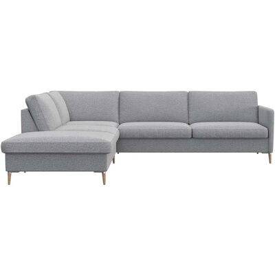 FLEXLUX Fiore Ecksofa - Skandinavisches Design, Chenille, Grau FLEXLUX Fiore Ecksofa - Skandinavisches Design, Chenille, Grau