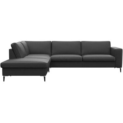 FLEXLUX Fiore Ecksofa - FSC Leder, L-Form, Schwarz FLEXLUX Fiore Ecksofa - FSC Leder, L-Form, Schwarz