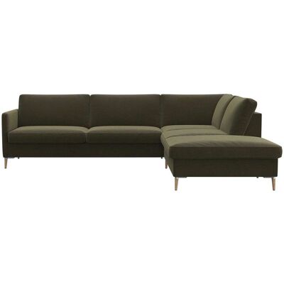 FLEXLUX Fiore Sofa Moosgrün - Skandinavisches Design, Ottomane, Samtbezug FLEXLUX Fiore Sofa Moosgrün - Skandinavisches Design, Ottomane, Samtbezug