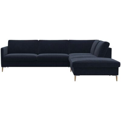 FLEXLUX Fiore Ecksofa - Skandinavischer Stil, Samtbezug, Stauraum, 5 Sitze FLEXLUX Fiore Ecksofa - Skandinavischer Stil, Samtbezug, Stauraum, 5 Sitze