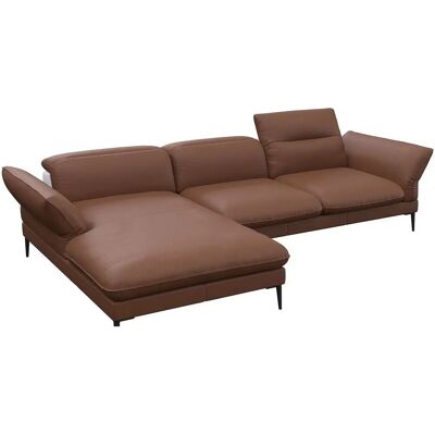 FLEXLUX Salino Leder Ecksofa mit verstellbaren Kopfstützen - Sofa FLEXLUX Salino Leder Ecksofa mit verstellbaren Kopfstützen - Sofa