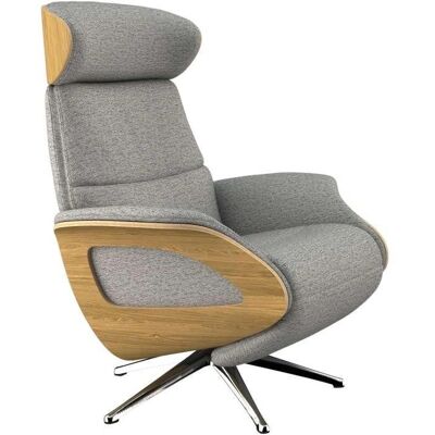 FLEXLUX Clement Elektrischer Relaxsessel - Armlehner, Grau, Chenille, Verstellbar, 110kg FLEXLUX Clement Elektrischer Relaxsessel - Armlehner, Grau, Chenille, Verstellbar, 110kg