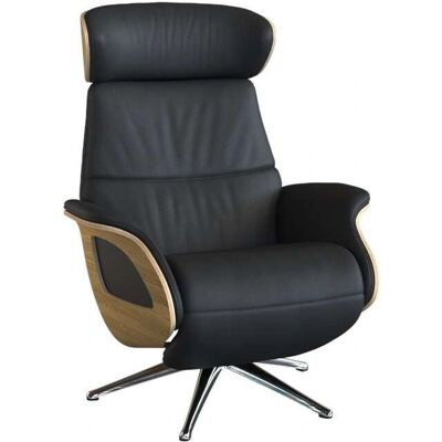 FLEXLUX Clement Elektrischer Relaxsessel - Echtleder, Verstellbare Kopfstütze, Drehfunktion FLEXLUX Clement Elektrischer Relaxsessel - Echtleder, Verstellbare Kopfstütze, Drehfunktion