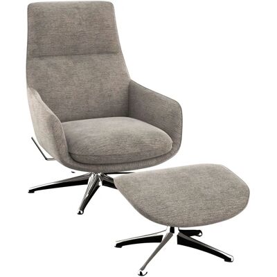 FLEXLUX - Marinella - Mushroom - Aluminiumfarben Füße - Recliner FLEXLUX - Marinella - Mushroom - Aluminiumfarben Füße - Recliner