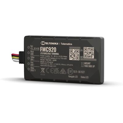 Teltonika FMC920-QKIB0 - GPS-seurain - Musta - 4G LTE, Bluetooth, Vedenkestävä Teltonika FMC920-QKIB0 - GPS-seurain - Musta - 4G LTE, Bluetooth, Vedenkestävä