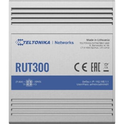 Router przemysłowy Teltonika RUT300 z aluminium - Szybkie Ethernet - Niebieski Router przemysłowy Teltonika RUT300 z aluminium - Szybkie Ethernet - Niebieski