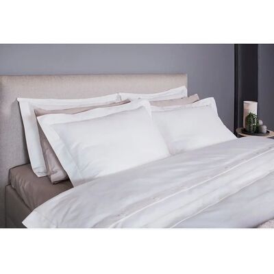 DecoFlux Hvit Solid Duvet Cover Sett - Sengetøy DecoFlux Hvit Solid Duvet Cover Sett - Sengetøy