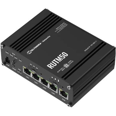 Teltonika RUTM50 Kaksikaistainen Langaton reititin - Gigabit Ethernet - Wi-Fi 5 - 5G Teltonika RUTM50 Kaksikaistainen Langaton reititin - Gigabit Ethernet - Wi-Fi 5 - 5G