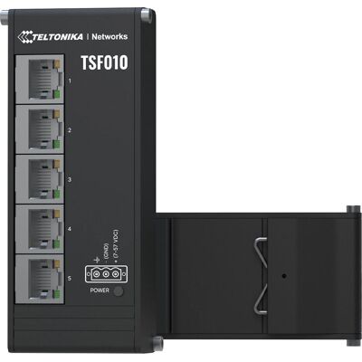 Teltonika TSF010 Hallittu Ethernet-kytkin - Musta Teltonika TSF010 Hallittu Ethernet-kytkin - Musta