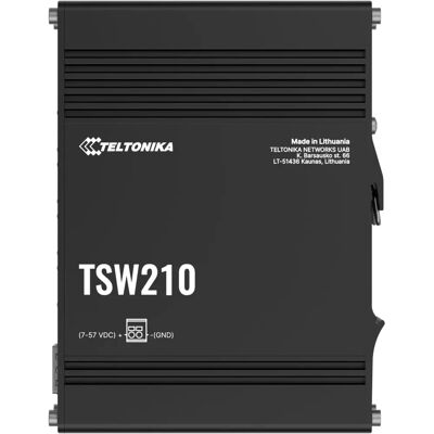 Teltonika TSW210 Industrieller Nicht-Verwalteter Switch 8GbE 2 SFP DIN-Schiene Teltonika TSW210 Industrieller Nicht-Verwalteter Switch 8GbE 2 SFP DIN-Schiene
