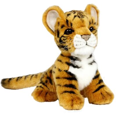 Hansa Tigre Mignon en Peluche - Fait Main 17cm - Publicité Hansa Tigre Mignon en Peluche - Fait Main 17cm - Publicité