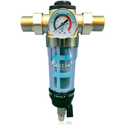 ROSMMEL Filtro acqua in acciaio inox alta portata autolavabile ROSMMEL Filtro acqua in acciaio inox alta portata autolavabile