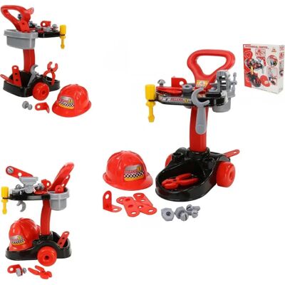 Polesie Kinder Mechaniker-Set - Werkzeugwagen, Helm & Werkzeuge Polesie Kinder Mechaniker-Set - Werkzeugwagen, Helm & Werkzeuge