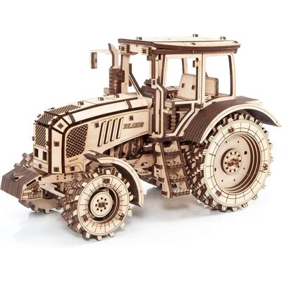 Kit de Tractor Eco Wood Art de Biélorussie - Modèle en Bois Mécanique - Publicité Kit de Tractor Eco Wood Art de Biélorussie - Modèle en Bois Mécanique - Publicité