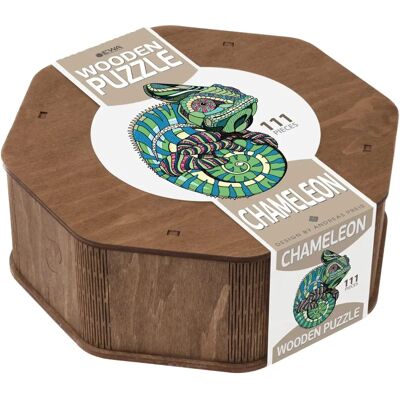 Eco-Wood-Art Puzzle en Bois Caméléon - 111 Pièces - Multicolore - Publicité Eco-Wood-Art Puzzle en Bois Caméléon - 111 Pièces - Multicolore - Publicité