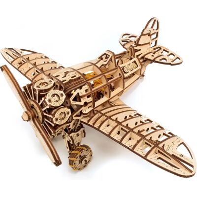 Eco-Wood-Art 3D Holzmodell - Flugzeug 42 cm Beige - 3D Wooden Model Eco-Wood-Art 3D Holzmodell - Flugzeug 42 cm Beige - 3D Wooden Model