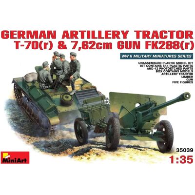 Mini Art Tracteur d'artillerie allemand T-70 & FK 288 - Maquette militaire - Publicité Mini Art Tracteur d'artillerie allemand T-70 & FK 288 - Maquette militaire - Publicité