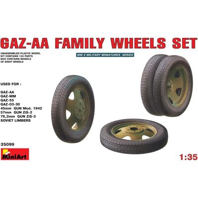 Mini Art GAZ-AA Räder Set 1:35 - Militärmodellbausatz Mini Art GAZ-AA Räder Set 1:35 - Militärmodellbausatz