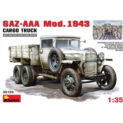 Mini Art GAZ-AAA 1943 Camion de charge - Kit 1/35 - Publicité Mini Art GAZ-AAA 1943 Camion de charge - Kit 1/35 - Publicité