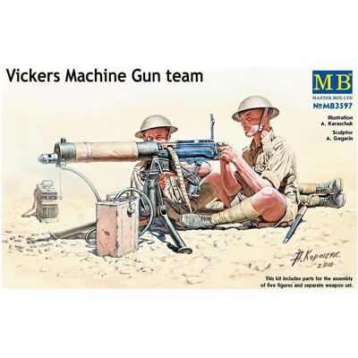 Master Box Équipe mitrailleuse Vickers 1/35 - Figurines - Publicité Master Box Équipe mitrailleuse Vickers 1/35 - Figurines - Publicité