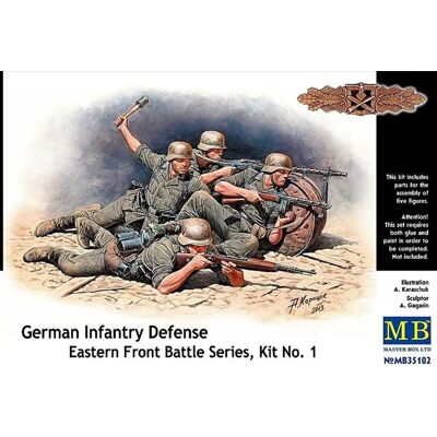 Master Box 35102 - Deutsches Infanterie Ostfront Kampfserie Bausatz - Militärmodellbausatz Master Box 35102 - Deutsches Infanterie Ostfront Kampfserie Bausatz - Militärmodellbausatz