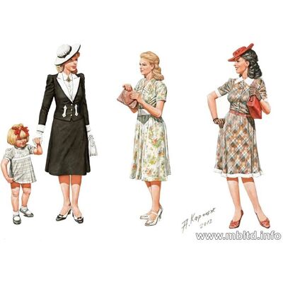 Figurines Femmes de la WWII Échelle 1/35 - Master Box - Publicité Figurines Femmes de la WWII Échelle 1/35 - Master Box - Publicité
