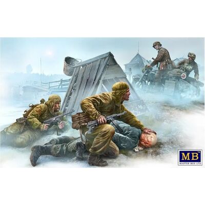Master Box Front Est WWII 1/35 - 5 Figurines - Sans Moto - Publicité Master Box Front Est WWII 1/35 - 5 Figurines - Sans Moto - Publicité