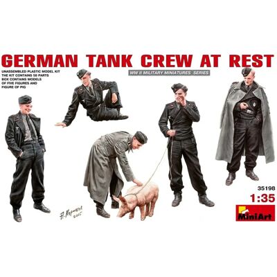 Mini Art Tysk Tankbesättning - Modellfigurer i Skala 1:35 - Historisk Militärscen Mini Art Tysk Tankbesättning - Modellfigurer i Skala 1:35 - Historisk Militärscen