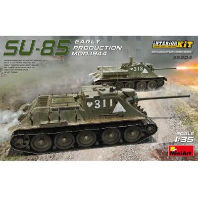 Mi Marke SU-85 Sowjetisches Selbstfahrlafetten Modellbausatz - 1:35 Mi Marke SU-85 Sowjetisches Selbstfahrlafetten Modellbausatz - 1:35
