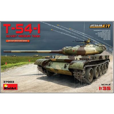 Mini Art T-54-1 Sowjetischer Mittlerer Panzer mit Innenraum - 1:35 Maßstab Mini Art T-54-1 Sowjetischer Mittlerer Panzer mit Innenraum - 1:35 Maßstab