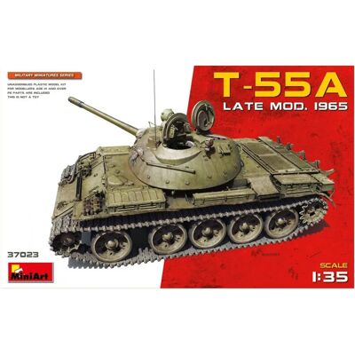 Kit Modèle Mini Art Char Moyen Soviétique T-55A MOD. 1965 - Échelle 1:35 - Publicité Kit Modèle Mini Art Char Moyen Soviétique T-55A MOD. 1965 - Échelle 1:35 - Publicité