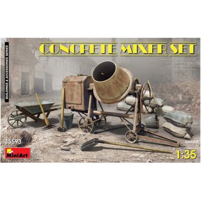 MiniArt Betonmischer-Set - Baustellenausrüstung - 1:35 MiniArt Betonmischer-Set - Baustellenausrüstung - 1:35