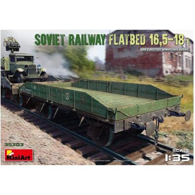 Mini Art Sowjetische Bahnflatbed Bausatz - 1:35 Mini Art Sowjetische Bahnflatbed Bausatz - 1:35