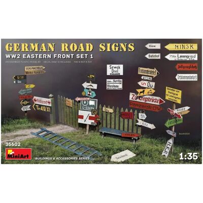 Mini Art 1:35 Német közlekedési jelzések WWII Nincs összeszerelve - Dioráma Kiegészítők Mini Art 1:35 Német közlekedési jelzések WWII Nincs összeszerelve - Dioráma Kiegészítők