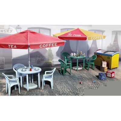 Mini art Modern Street Cafe Kit - Modell 35610 - 3 Layouts Mini art Modern Street Cafe Kit - Modell 35610 - 3 Layouts