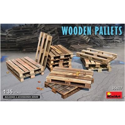 Set de Palettes en Bois Miniart 12 pcs - 1/35 Modèle Set de Palettes en Bois Miniart 12 pcs - 1/35 Modèle