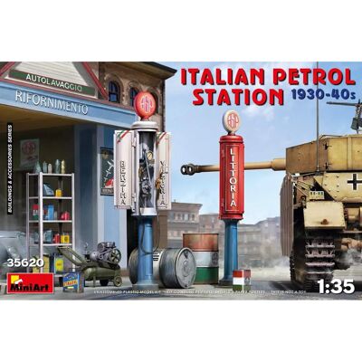 Miniart MIN35620 Stazione di servizio italiana 1930-40s - Modello 1:35 Miniart MIN35620 Stazione di servizio italiana 1930-40s - Modello 1:35
