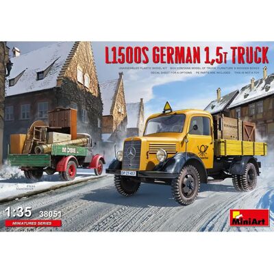 Mini Art L1500S Deutscher 1,5t LKW Bausatz - Militärmodell 1:35 Mini Art L1500S Deutscher 1,5t LKW Bausatz - Militärmodell 1:35