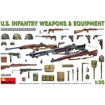 Mini Art US Infanteriewaffen & Ausrüstung - Diorama-Zubehör 1:35 Mini Art US Infanteriewaffen & Ausrüstung - Diorama-Zubehör 1:35
